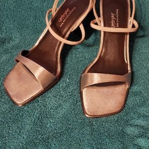 silver shimmer healed shoes